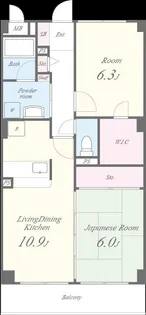 クレール西大寺【3階】の間取り