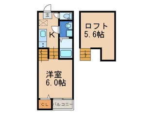 ヴェルディ香椎駅前【2階】の間取り