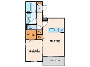 エルミタージュ塚口【3階】の間取り