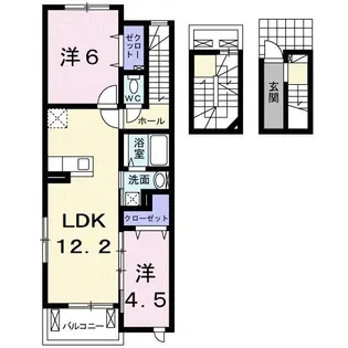 プラスワン神明 B【3階】の間取り