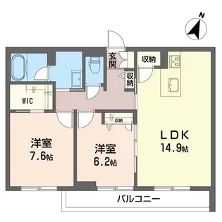 シャーメゾンRiche【2階】の間取り