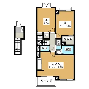 デーア・パラッツオ【2階】の間取り