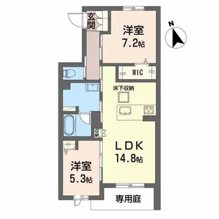 エスティーラ【1階】の間取り