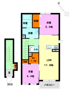 ボヌールIII【2階】の間取り