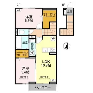 ベストオーシャン F【2階】の間取り