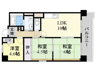 メゾンドーム三軒家【4階】の間取り