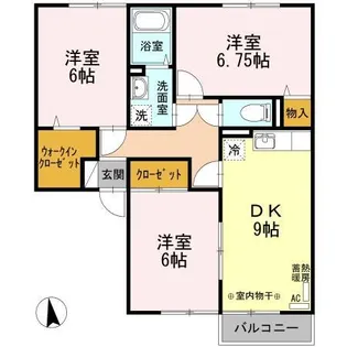 エルフタウン吉久 D【2階】の間取り