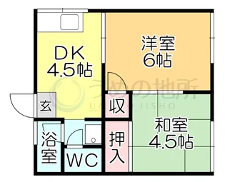 くらもりアパート【1階】の間取り