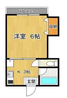 フラットM6【1階】の間取り