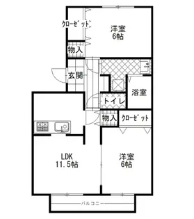 フロリアーデ梅島【2階】の間取り