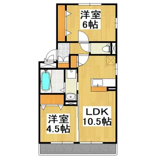 モントレゾール【1階】の間取り