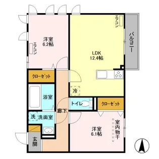 ロマージュさくら【3階】の間取り