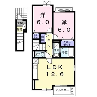 クレマチス A棟【2階】の間取り