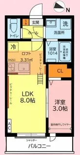 ガーデンヒルズ宮原【3階】の間取り