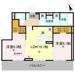 D’s 北条1丁目【3階】の間取り