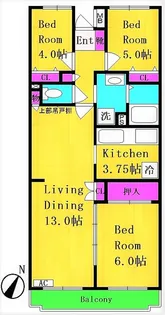 イルテット栗谷【2階】の間取り