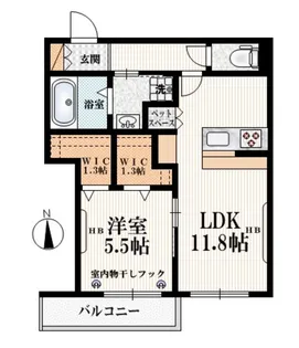 ソルクレスト【1階】の間取り