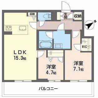 メゾン カルム【1階】の間取り