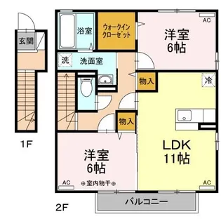 マハエ・セゾン【2階】の間取り