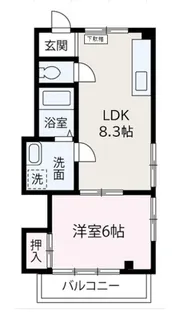 ビッグワンハイツ【3階】の間取り