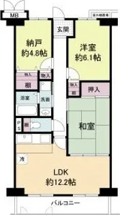 フルール香ケ丘【4階】の間取り