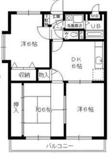 ボヌール大門【3階】の間取り