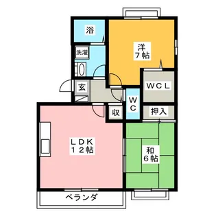 セジュール安井A棟【3階】の間取り