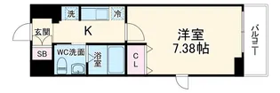 プライマル大阪天満宮【6階】の間取り