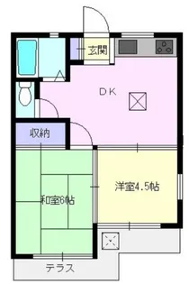 セレーノ三芳【1階】の間取り