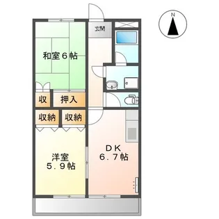 ラ・ピエス【1階】の間取り