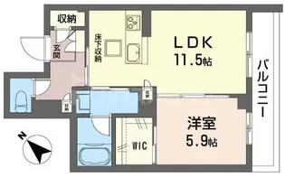 クオリスタ柏東【1階】の間取り