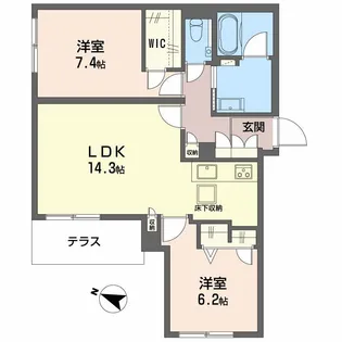 シャーメゾン シエロ【1階】の間取り