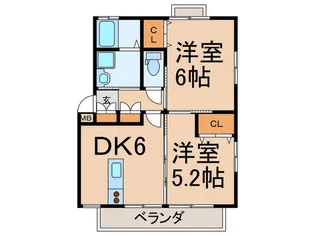 グリ-ン・ヴィラ【1階】の間取り