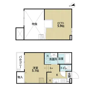 ルミエール【1階】の間取り