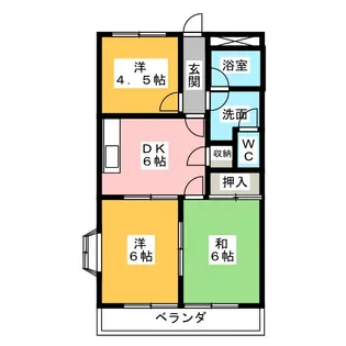 サニーサイド五十鈴【1階】の間取り