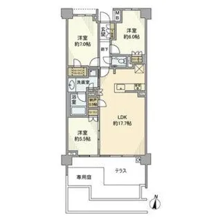 プラウド瑞穂岳見町【2階】の間取り
