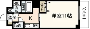 リバーハイツ【4階】の間取り