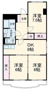 三栄ハイツ【4階】の間取り