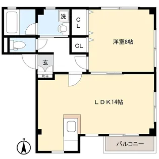 ル・ブラン【1階】の間取り