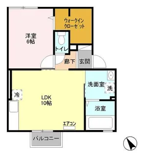 テラス冨士 A【2階】の間取り