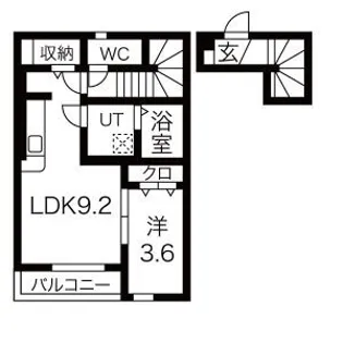 ラビスタアイワヒルズI【2階】の間取り