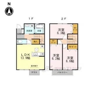 ピアプランドール3【1階】の間取り