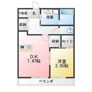 グリーンフォレスト那加門前【3階】の間取り