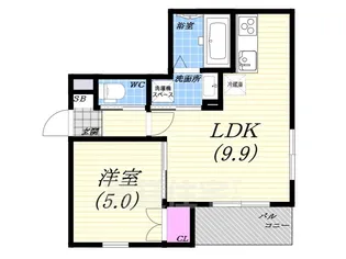 Adore夙川【1階】の間取り
