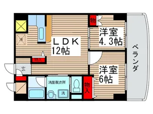MH-IIビル【6階】の間取り