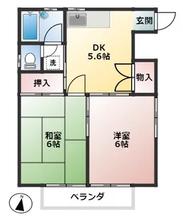 ユーハイツ【2階】の間取り