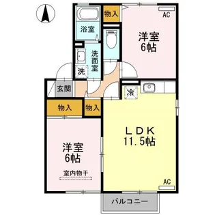 ベル リヴェール【2階】の間取り