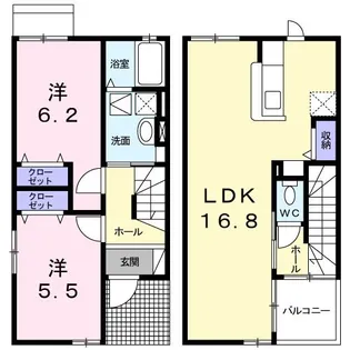 チェリーヒルズ【1階】の間取り