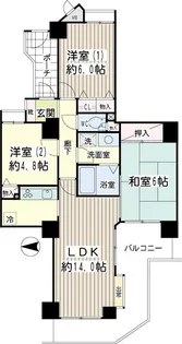 NICEパークステイツ横濱鶴見【8階】の間取り