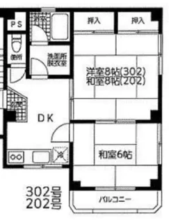宇奈月第2コーポ【3階】の間取り